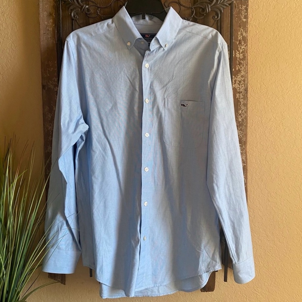 Vineyard Vines S Baby Blue Classic Fit Tucker Shirt Long Sleeve Button Up.